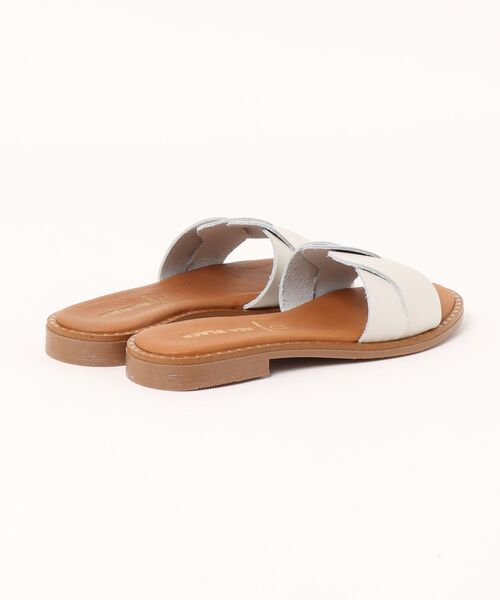 ALL BLACK（オールブラック）の「【本革/軽量/163g】フラットサンダル（サンダル・レディース・ブラック/アイボリー・37/36/35/39/38）」の3枚目の写真