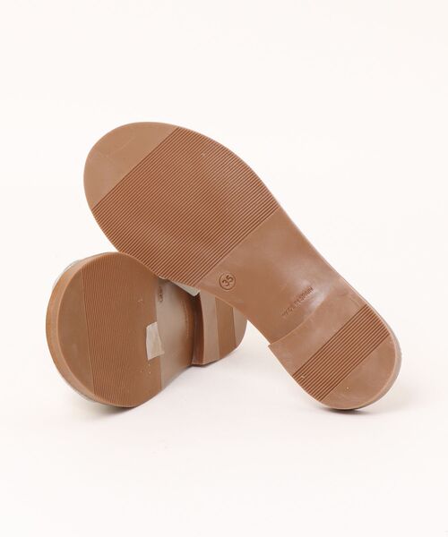 ALL BLACK（オールブラック）の「【本革/軽量/163g】フラットサンダル（サンダル・レディース・ブラック/アイボリー・37/36/35/39/38）」の4枚目の写真