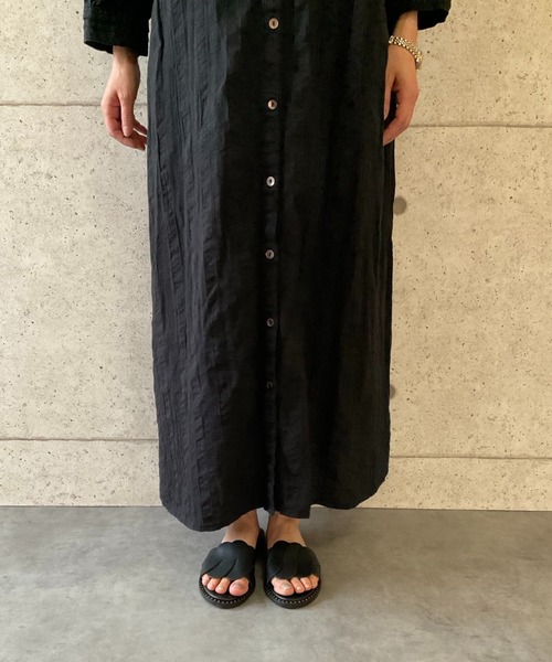 ALL BLACK（オールブラック）の「【本革/軽量/163g】フラットサンダル（サンダル・レディース・ブラック/アイボリー・37/36/35/39/38）」の12枚目の写真