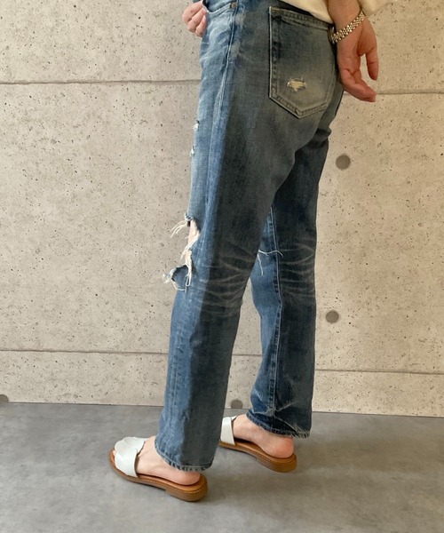 ALL BLACK（オールブラック）の「【本革/軽量/163g】フラットサンダル（サンダル・レディース・ブラック/アイボリー・37/36/35/39/38）」の17枚目の写真