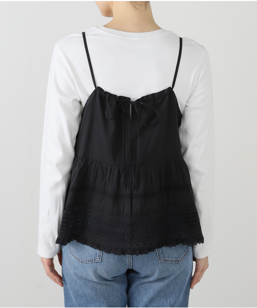 JOURNAL STANDARD(ジャーナルスタンダード)の「インディアボイルレースキャミ(シャツ/ブラウス・レディース・ブラック/ホワイト・FREE)」の3枚目の写真