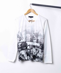 in the attic（インジアティック）の「/in the attic/VネックモノトーンプリントL/S（Tシャツ/カットソー）」