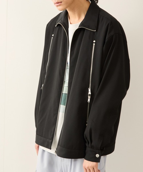 JUNRED（ジュンレッド）の「ラディアルジップブルゾン（ブルゾン・メンズ・ブラック/パープル・S/M/L）」の12枚目の写真
