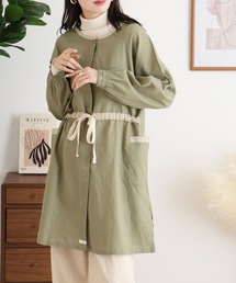 割烹着 かっぽう着」に該当するエプロン（グリーン・カーキ/緑色系