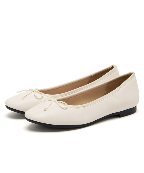 JELLY BEANS（ジェリービーンズ）の「ラウンドトゥモールドソールバレエシューズ【バレエコア】＜クッション性抜群！歩きやすい！＞(211-51323)JELLY BEANS(ジェリービーンズ)（バレエシューズ・レディース・ブラック系/ホワイト/ブラック/シルバー・23.5/24/24.5/22.5/23）」の9枚目の写真