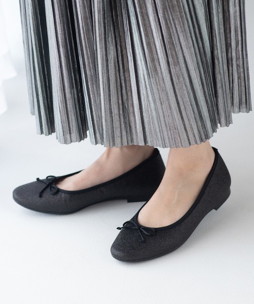 JELLY BEANS（ジェリービーンズ）の「ラウンドトゥモールドソールバレエシューズ【バレエコア】＜クッション性抜群！歩きやすい！＞(211-51323)JELLY BEANS(ジェリービーンズ)（バレエシューズ・レディース・ブラック系/ホワイト/ブラック/シルバー・23.5/24/24.5/22.5/23）」の20枚目の写真