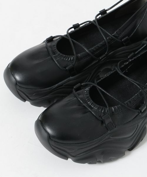 JEANASIS（ジーナシス）の「レースアップバレエスニーカー/320124（バレエシューズ・レディース・シルバー系その他/ブラック・MEDIUM/LARGE）」の11枚目の写真