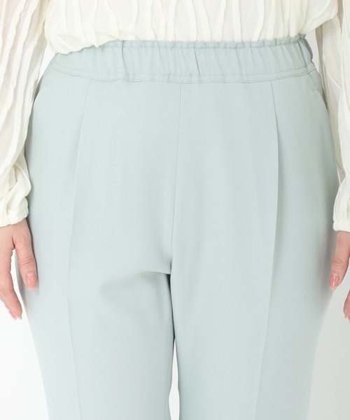 STRAWBERRY-FIELDS（ストロベリーフィールズ）の「タックテーパードイージーパンツ　ロングパンツ（その他パンツ・レディース・イエロー系その他/ライトグリーン・1/2）」の9枚目の写真