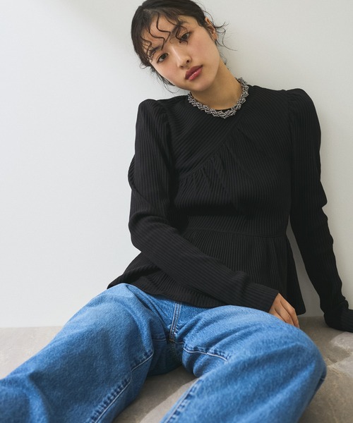 ADAM ET ROPE' tシャツ 「再入荷・WEB限定・洗える」フリル