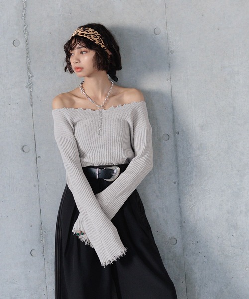 PAGEBOY（ページボーイ）の「【前後着用可能】ダメージリブ2WAYプル