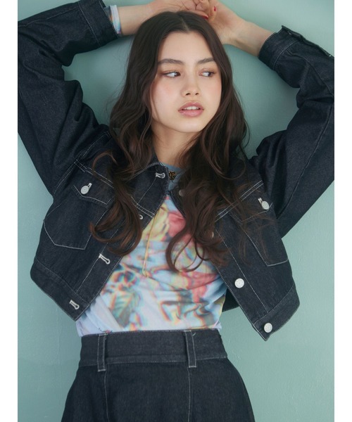 セール】フラワーパターンシアートップス（Tシャツ/カットソー
