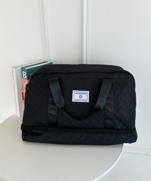 wears(ウェアーズ)の「大容量 キルティング軽量トラベルボストンバッグ(ボストンバッグ・メンズ・ブラック/ホワイト/ピンク・FREE)」の13枚目の写真