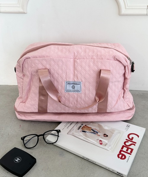 wears(ウェアーズ)の「大容量 キルティング軽量トラベルボストンバッグ(ボストンバッグ・メンズ・ブラック/ホワイト/ピンク・FREE)」の20枚目の写真