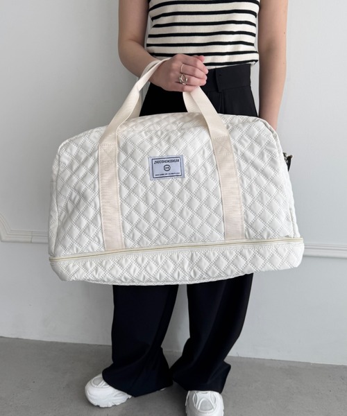 wears(ウェアーズ)の「大容量 キルティング軽量トラベルボストンバッグ(ボストンバッグ・メンズ・ブラック/ホワイト/ピンク・FREE)」の11枚目の写真