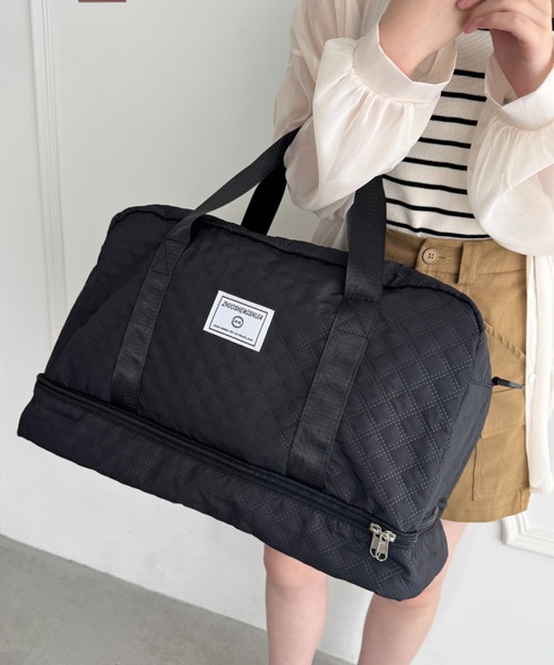 wears(ウェアーズ)の「大容量 キルティング軽量トラベルボストンバッグ(ボストンバッグ・メンズ・ブラック/ホワイト/ピンク・FREE)」の17枚目の写真