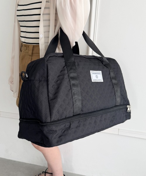 wears(ウェアーズ)の「大容量 キルティング軽量トラベルボストンバッグ(ボストンバッグ・メンズ・ブラック/ホワイト/ピンク・FREE)」の19枚目の写真