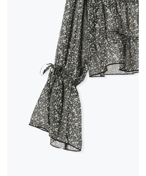 ehka sopo(エヘカソポ)の「小花柄リボンシャーリングブラウス(シャツ/ブラウス・レディース・ミント/イエロー/ブラック・F)」の19枚目の写真