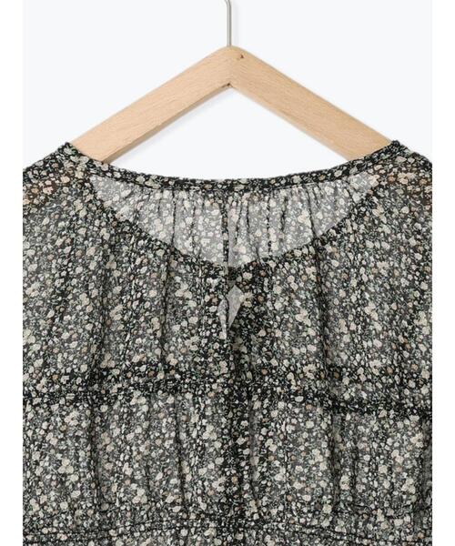 ehka sopo(エヘカソポ)の「小花柄リボンシャーリングブラウス(シャツ/ブラウス・レディース・ミント/イエロー/ブラック・F)」の21枚目の写真