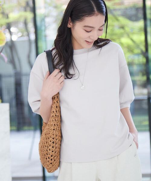 Dessin(デッサン)の「【360度可愛い・洗える】バックヘンリーカットソー(5分袖/XS~L)(Tシャツ/カットソー・レディース・ホワイト系/グレー/イエロー系その他/ネイビー/ブルー/ナチュラル/キャメル/イエロー/チャコールグレー・00/01/02/03)」の15枚目の写真