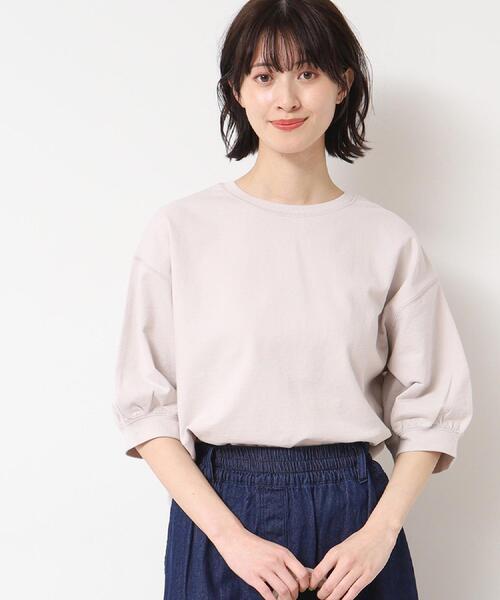 Dessin(デッサン)の「【360度可愛い・洗える】バックヘンリーカットソー(5分袖/XS~L)(Tシャツ/カットソー・レディース・ホワイト系/グレー/イエロー系その他/ネイビー/ブルー/ナチュラル/キャメル/イエロー/チャコールグレー・00/01/02/03)」の16枚目の写真