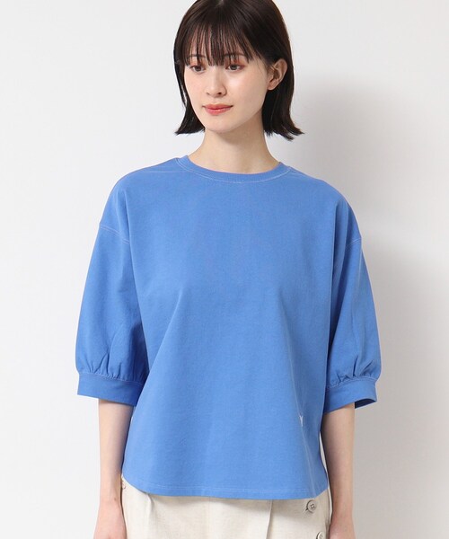 Dessin(デッサン)の「【360度可愛い・洗える】バックヘンリーカットソー(5分袖/XS~L)(Tシャツ/カットソー・レディース・ホワイト系/グレー/イエロー系その他/ネイビー/ブルー/ナチュラル/キャメル/イエロー/チャコールグレー・00/01/02/03)」の21枚目の写真