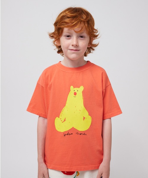 BOBO CHOSES（ボボショーズ）の「Hug Me Bear T-shirt（Tシャツ/カットソー・キッズ・オレンジ・100/110/120/130/140）」の8枚目の写真