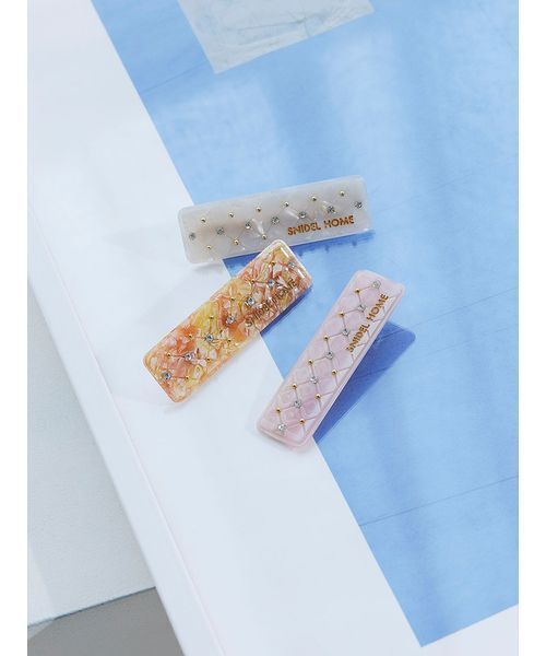 SNIDEL HOME（スナイデルホーム）の「ビジューヘアピン（ヘアピン・レディース・アイボリー/ピンク/オレンジ・FREE）」の11枚目の写真