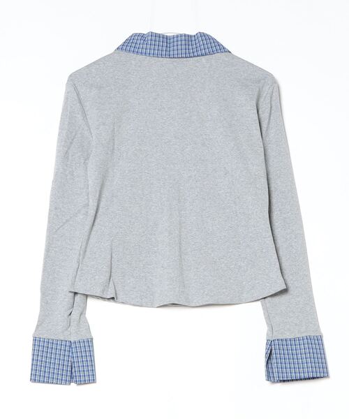 paravion（パラビオン）の「シャツレイヤードトップス（シャツ/ブラウス・レディース・グレー/ブラック/ホワイト・FREE）」の5枚目の写真