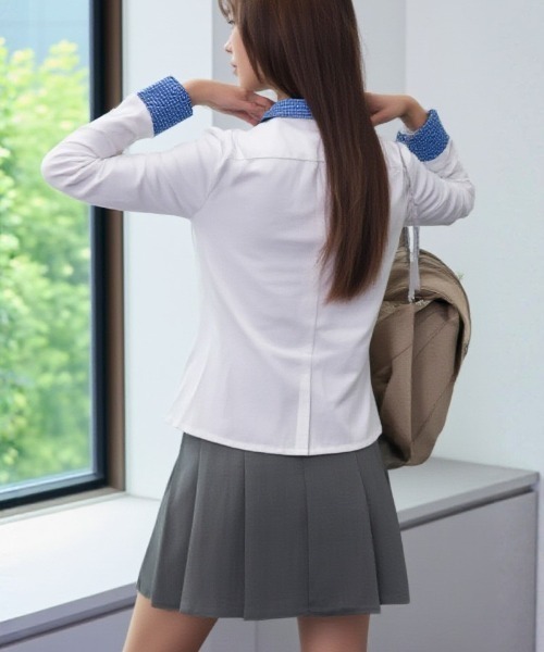 paravion（パラビオン）の「シャツレイヤードトップス（シャツ/ブラウス・レディース・グレー/ブラック/ホワイト・FREE）」の4枚目の写真