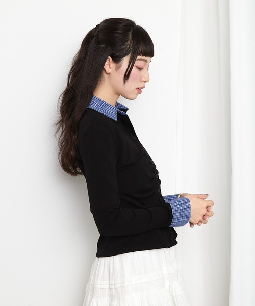 paravion（パラビオン）の「シャツレイヤードトップス（シャツ/ブラウス・レディース・グレー/ブラック/ホワイト・FREE）」の22枚目の写真