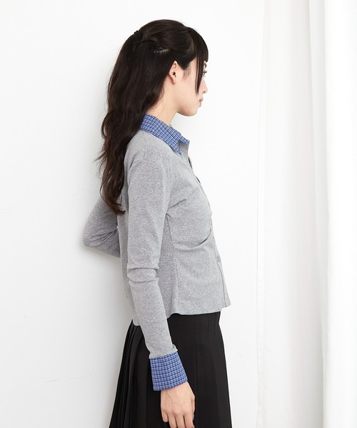 paravion（パラビオン）の「シャツレイヤードトップス（シャツ/ブラウス・レディース・グレー/ブラック/ホワイト・FREE）」の13枚目の写真