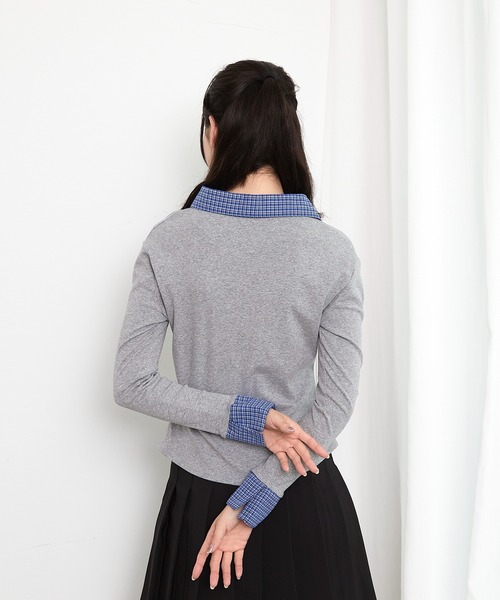 paravion（パラビオン）の「シャツレイヤードトップス（シャツ/ブラウス・レディース・グレー/ブラック/ホワイト・FREE）」の11枚目の写真