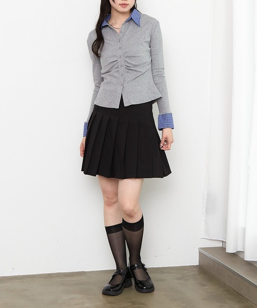 paravion（パラビオン）の「シャツレイヤードトップス（シャツ/ブラウス・レディース・グレー/ブラック/ホワイト・FREE）」の10枚目の写真