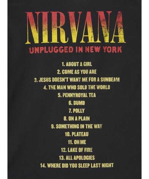GAP（ギャップ）の「◆ヘビーウェイト クロップド ニルヴァーナ Nirvana UNPLUGGED グラフィックTシャツ（Tシャツ/カットソー・メンズ・ブラック・L/XS/M/S/XL）」の8枚目の写真