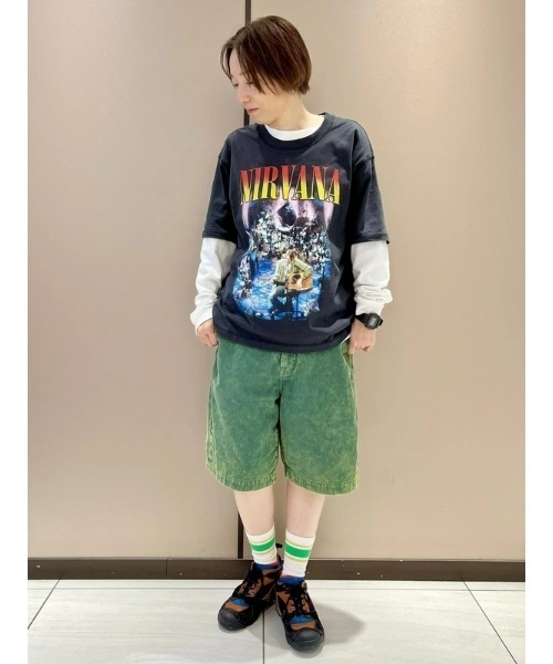 GAP（ギャップ）の「◆ヘビーウェイト クロップド ニルヴァーナ Nirvana UNPLUGGED グラフィックTシャツ（Tシャツ/カットソー・メンズ・ブラック・L/XS/M/S/XL）」の11枚目の写真