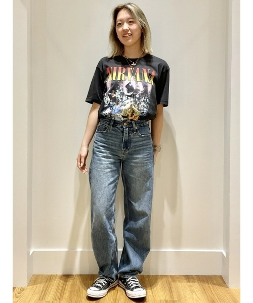 GAP（ギャップ）の「◆ヘビーウェイト クロップド ニルヴァーナ Nirvana UNPLUGGED グラフィックTシャツ（Tシャツ/カットソー・メンズ・ブラック・L/XS/M/S/XL）」の17枚目の写真