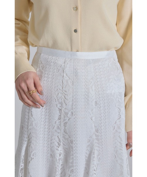 &. NOSTALGIA(アンドドットノスタルジア)の「ウェストグログランレースフレアスカート(スカート・レディース・ブラック/ホワイト・M)」の7枚目の写真