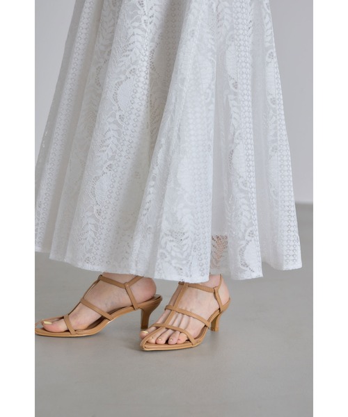 &. NOSTALGIA(アンドドットノスタルジア)の「ウェストグログランレースフレアスカート(スカート・レディース・ブラック/ホワイト・M)」の8枚目の写真