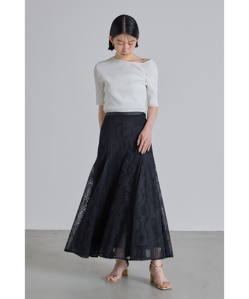 &. NOSTALGIA(アンドドットノスタルジア)の「ウェストグログランレースフレアスカート(スカート・レディース・ブラック/ホワイト・M)」の15枚目の写真