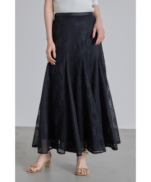 &. NOSTALGIA(アンドドットノスタルジア)の「ウェストグログランレースフレアスカート(スカート・レディース・ブラック/ホワイト・M)」の18枚目の写真