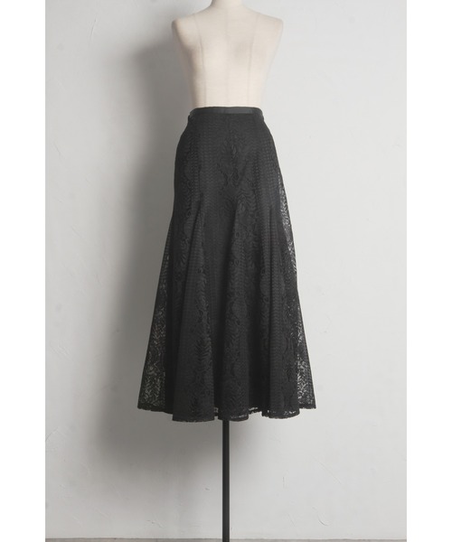 &. NOSTALGIA(アンドドットノスタルジア)の「ウェストグログランレースフレアスカート(スカート・レディース・ブラック/ホワイト・M)」の21枚目の写真