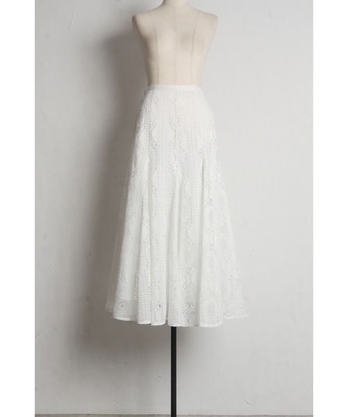 &. NOSTALGIA(アンドドットノスタルジア)の「ウェストグログランレースフレアスカート(スカート・レディース・ブラック/ホワイト・M)」の22枚目の写真