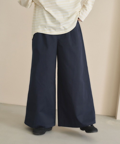 studio CLIP（スタディオクリップ）の「《days》ワイドチノパンツ[プチ・プラスサイズあり]（チノパンツ・レディース・ネイビー/ベージュ/カーキ・MEDIUM/LARGE/PF/ﾌﾘｰ(L)）」の3枚目の写真