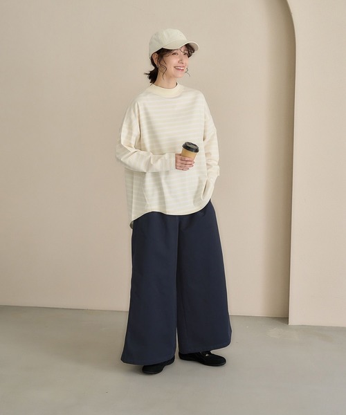 studio CLIP（スタディオクリップ）の「《days》ワイドチノパンツ[プチ・プラスサイズあり]（チノパンツ・レディース・ネイビー/ベージュ/カーキ・MEDIUM/LARGE/PF/ﾌﾘｰ(L)）」の22枚目の写真