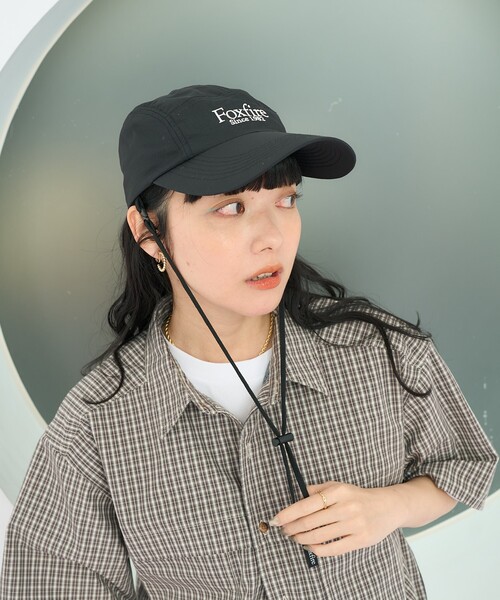 FREAK'S STORE(フリークスストア)の「Foxfire × FREAK'S STORE/フォックスファイヤー 別注 コード付き 2WAYナイロンキャップ(ハット・レディース・ベージュ/ブラック・ONE SIZE)」の12枚目の写真