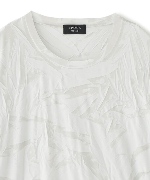 EPOCA UOMO(エポカウォモ)の「*Safari5月号掲載*ガーメントプリーツプリントカットソー(Tシャツ/カットソー・メンズ・ダークネイビー/ライトグレー・48/46)」の6枚目の写真