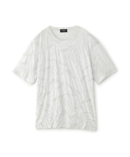 EPOCA UOMO(エポカウォモ)の「*Safari5月号掲載*ガーメントプリーツプリントカットソー(Tシャツ/カットソー・メンズ・ダークネイビー/ライトグレー・48/46)」の10枚目の写真