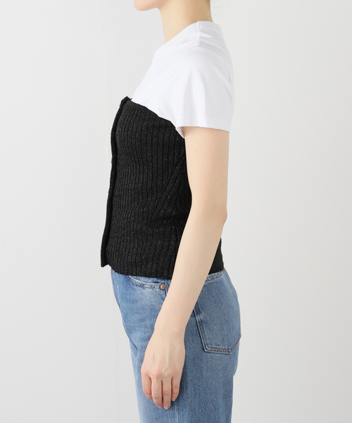 Spick & Span(スピックアンドスパン)の「ラメニットビスチェ(その他トップス・レディース・ブラック/ベージュ・FREE)」の5枚目の写真