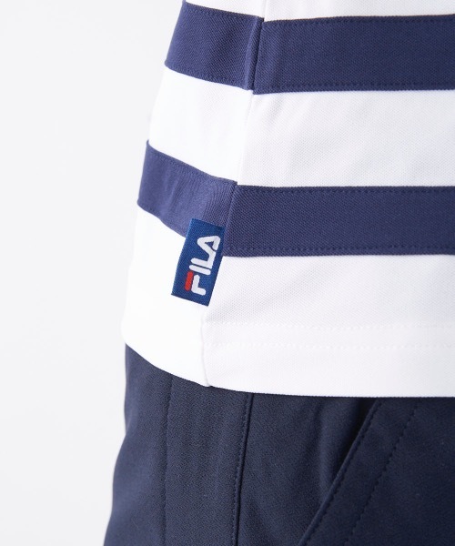 FILA GOLF（フィラゴルフ ）の「【FILA GOLF/フィラゴルフ】レディース半袖シャツ　ゴルフ　吸汗速乾　UVカット（シャツ/ブラウス・レディース・ホワイト/ライトブルー/ダークネイビー・MEDIUM/LARGE/X-LARGE）」の8枚目の写真