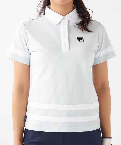 FILA GOLF（フィラゴルフ ）の「【FILA GOLF/フィラゴルフ】レディース半袖シャツ　ゴルフ　吸汗速乾　UVカット（シャツ/ブラウス・レディース・ホワイト/ライトブルー/ダークネイビー・MEDIUM/LARGE/X-LARGE）」の15枚目の写真